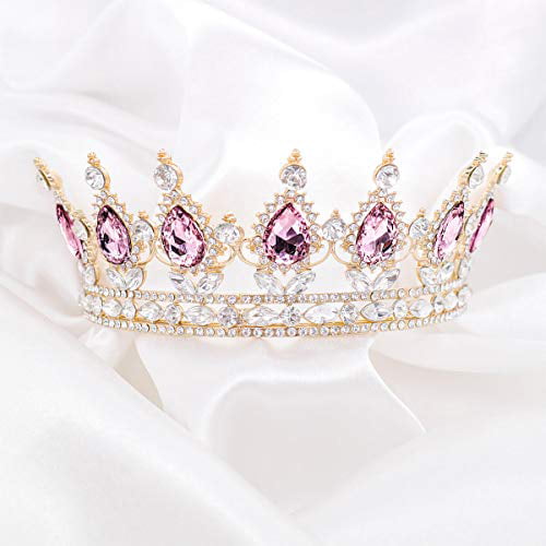 Rose Gold Princess Tops Crystal Ring Royal Crown Silver Lady 